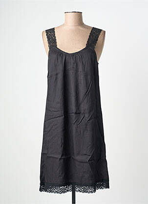 Robe mi-longue coupe fluide sans manche noir CREAM femme