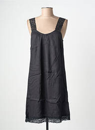 Robe mi-longue coupe fluide sans manche noir CREAM femme