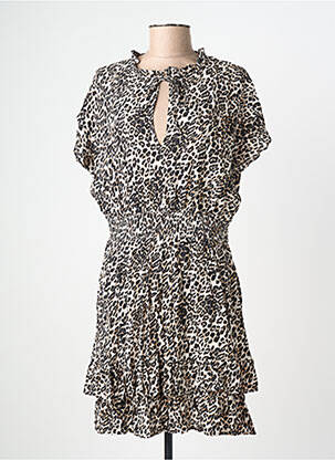 Robe mi-longue manches courtes manches courtes noir MOLLY BRACKEN femme