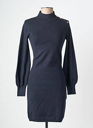 Robe pull col col montant manches longues bleu MOLLY BRACKEN femme