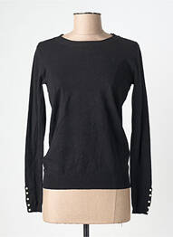 Pull coupe cintrée manches longues noir MOLLY BRACKEN femme