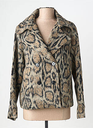 Manteau court fermeture boutonnée sur le devant sans capuche marron MOLLY BRACKEN femme