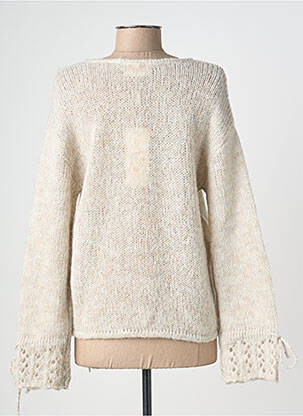 Pull coupe droite manches longues beige CREAM femme