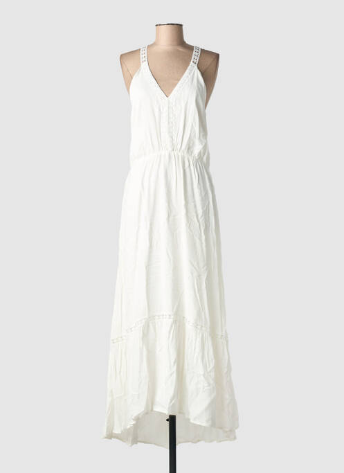Robe longue coupe évasée sans manche blanc MOLLY BRACKEN femme