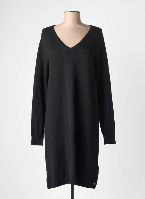 Robe pull coupe droite manches longues noir CREAM femme