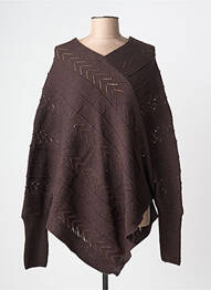 Pull col v manches longues marron CREAM femme