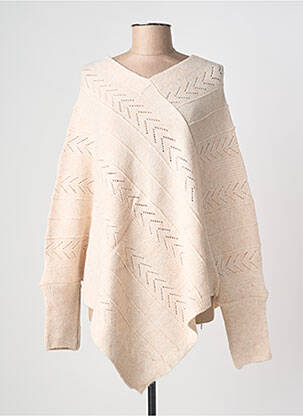 Pull col v manches longues beige CREAM femme