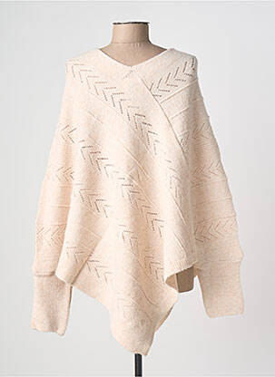 Pull col v manches longues beige CREAM femme