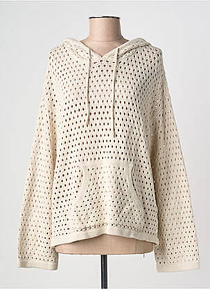 Pull col v manches longues beige CREAM femme
