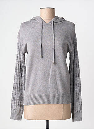 Pull coupe cintrée manches longues gris C'EST BEAU LA VIE femme