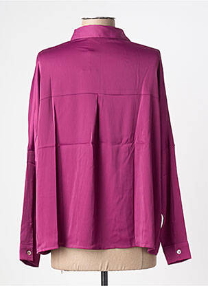 Chemisier coupe droite manches longues violet MOLLY BRACKEN femme