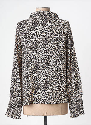 Chemisier imprimé fantaisie manches longues beige MOLLY BRACKEN femme
