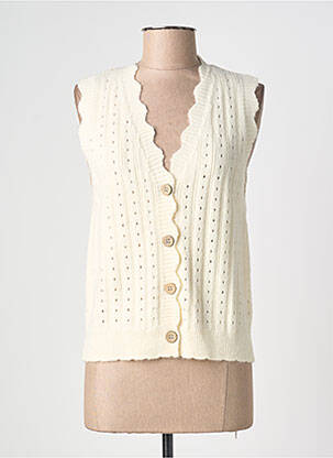 Gilet sans manche coupe cintrée beige CREAM femme
