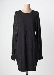 Robe mi-longue manches longues manches longues noir MOLLY BRACKEN femme