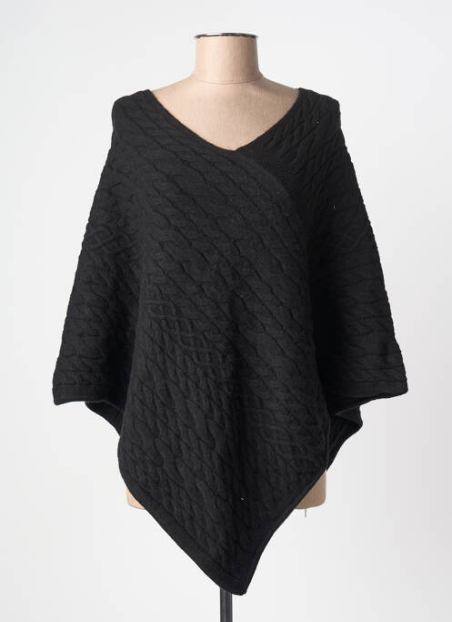 Poncho col v noir CREAM femme