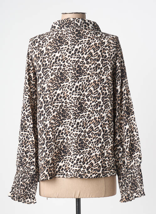 Chemisier imprimé fantaisie manches longues beige MOLLY BRACKEN femme