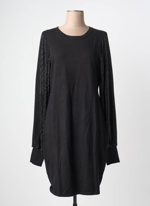 Robe mi-longue manches longues manches longues noir MOLLY BRACKEN femme