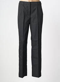 Pantalon droit tissage crêpe taille haute noir CREAM femme
