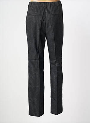 Pantalon droit tissage crêpe taille haute noir CREAM femme