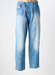 Jeans coupe droite effet usé délavé taille normale bleu BANDITAS FROM MARSEILLE femme