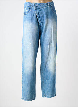 Jeans coupe droite effet usé délavé taille normale bleu BANDITAS FROM MARSEILLE femme