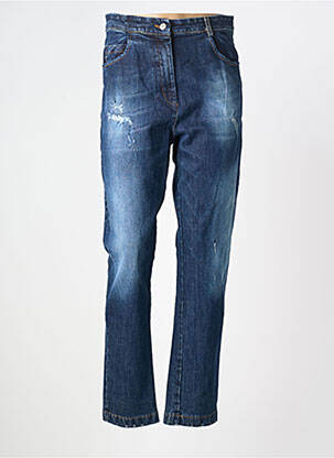 Jeans coupe droite effet usé délavé taille normale bleu BANDITAS FROM MARSEILLE femme