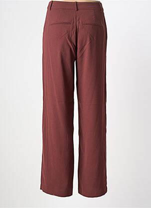 Pantalon droit tissage crêpe taille normale orange CREAM femme