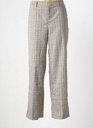 Pantalon droit tissage crêpe taille normale beige CREAM femme