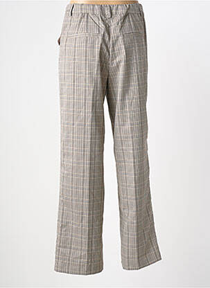 Pantalon droit tissage crêpe taille normale beige CREAM femme
