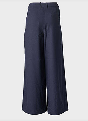 Pantalon large tissage crêpe taille basse bleu MOLLY BRACKEN femme