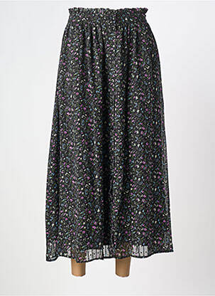 Jupe longue tissage crêpe noir MOLLY BRACKEN femme