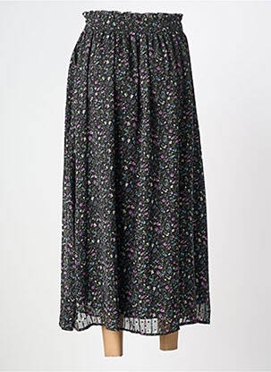 Jupe longue tissage crêpe noir MOLLY BRACKEN femme