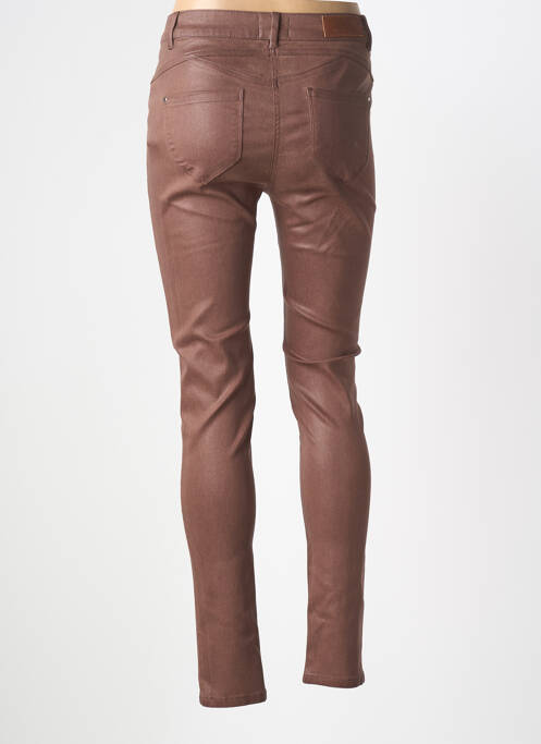Jeans skinny taille basse taille basse marron JULIE GUERLANDE femme