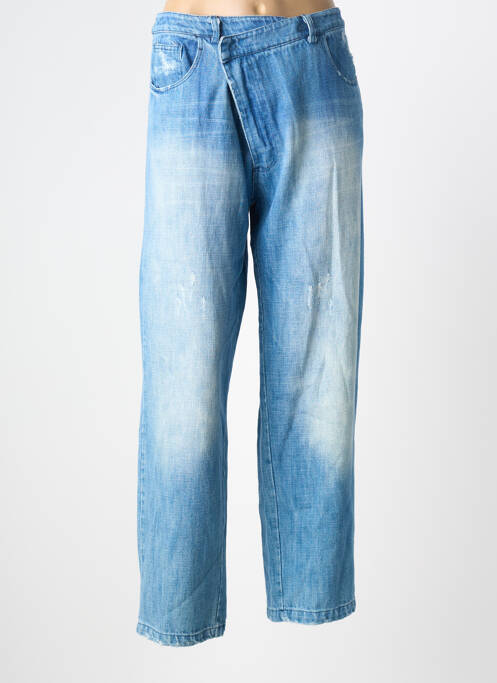 Jeans coupe droite effet usé délavé taille normale bleu BANDITAS FROM MARSEILLE femme
