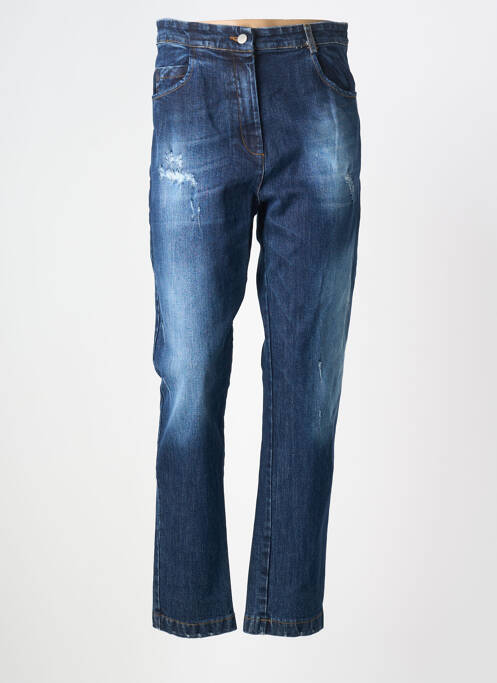 Jeans coupe droite effet usé délavé taille normale bleu BANDITAS FROM MARSEILLE femme