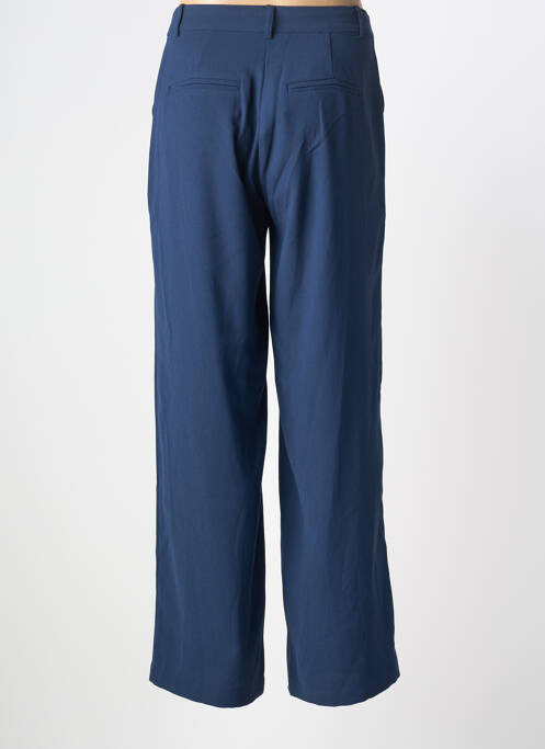 Pantalon droit tissage crêpe taille normale bleu CREAM femme