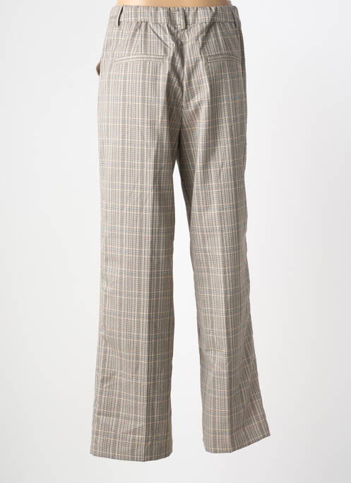 Pantalon droit tissage crêpe taille normale beige CREAM femme
