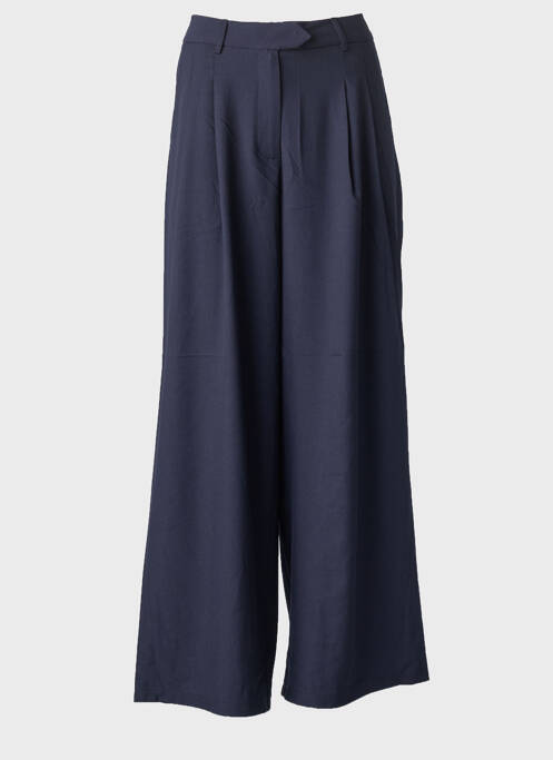Pantalon large tissage crêpe taille basse bleu MOLLY BRACKEN femme