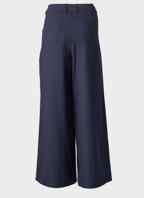 Pantalon large tissage crêpe taille basse bleu MOLLY BRACKEN femme