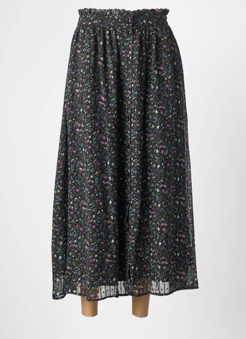Jupe longue tissage crêpe noir MOLLY BRACKEN femme
