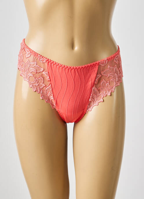 Tanga tulle transparent orange PRIMA DONNA femme