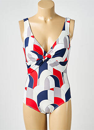 Maillot de bain 1 pièce imprimé fantaisie blanc LAGON BLEU femme