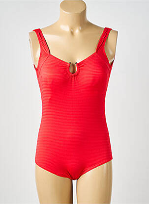 Maillot de bain 1 pièce rouge LAGON BLEU femme