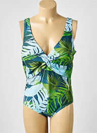 Maillot de bain 1 pièce imprimé fantaisie vert LAGON BLEU femme