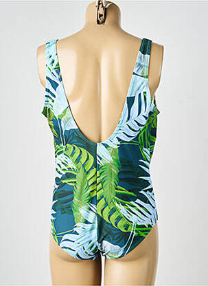 Maillot de bain 1 pièce imprimé fantaisie vert LAGON BLEU femme