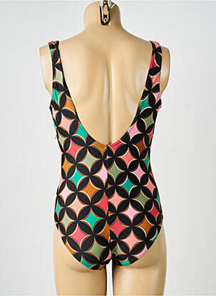 Maillot de bain 1 pièce imprimé fantaisie noir LAGON BLEU femme