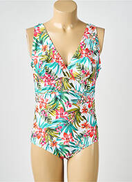 Maillot de bain 1 pièce imprimé fantaisie vert LAGON BLEU femme