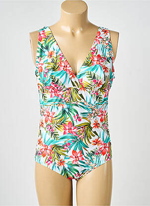 Maillot de bain 1 pièce imprimé fantaisie vert LAGON BLEU femme