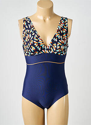 Maillot de bain 1 pièce imprimé fantaisie bleu LAGON BLEU femme