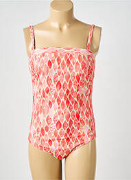 Maillot de bain 1 pièce imprimé fantaisie rose LAGON BLEU femme